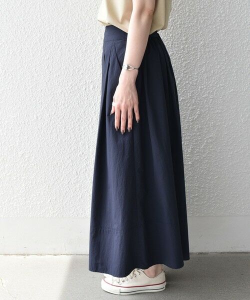 SHIPS / シップス ロング・マキシ丈スカート | 《予約》SHIPS Colors:〈洗濯機可能〉ナイロンコットン タック フレアスカート◆ | 詳細28