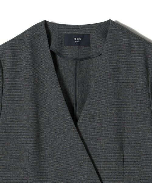 SHIPS / シップス ノーカラージャケット | SHIPS Colors:〈手洗い可能〉杢 ノーカラー オーバー ジャケット（セットアップ対応可能）◇ | 詳細5