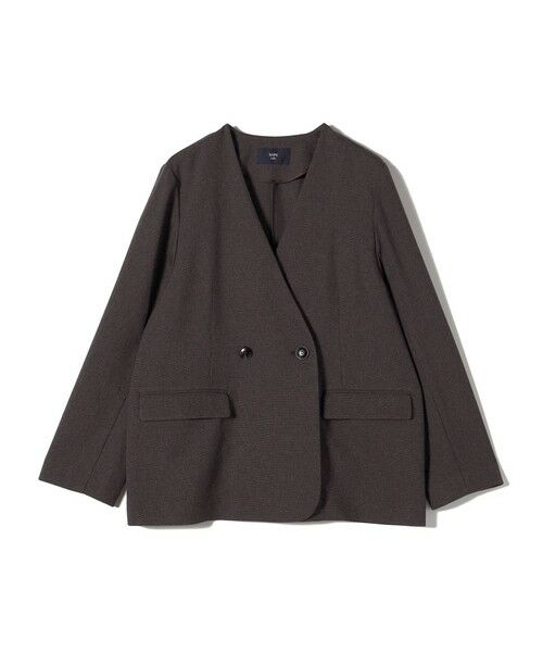 SHIPS / シップス ノーカラージャケット | SHIPS Colors:〈手洗い可能〉杢 ノーカラー オーバー ジャケット（セットアップ対応可能）◇ | 詳細20
