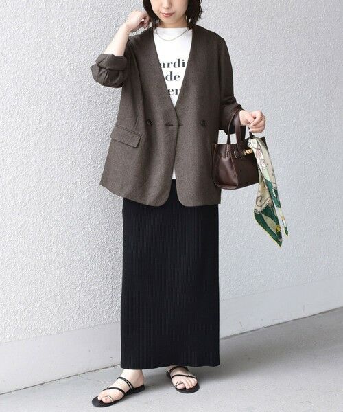 SHIPS / シップス ノーカラージャケット | SHIPS Colors:〈手洗い可能〉杢 ノーカラー オーバー ジャケット（セットアップ対応可能）◇ | 詳細25