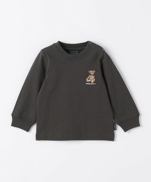SHIPS / シップス カットソー(半袖以外) | 《予約》SHIPS Colors:80〜140cm / 〈洗濯機可能〉TeddyBear(R) コラボ ロンT◆(ダークグレー)