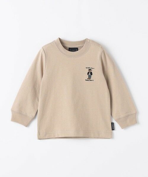 SHIPS / シップス カットソー(半袖以外) | 《予約》SHIPS Colors:80〜140cm / 〈洗濯機可能〉TeddyBear(R) コラボ ロンT◆(ベージュ)