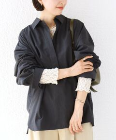 SHIPS / シップス シャツ・ブラウス | 《予約》〈手洗い可能〉近江晒 サイド スリット スキッパー シャツ