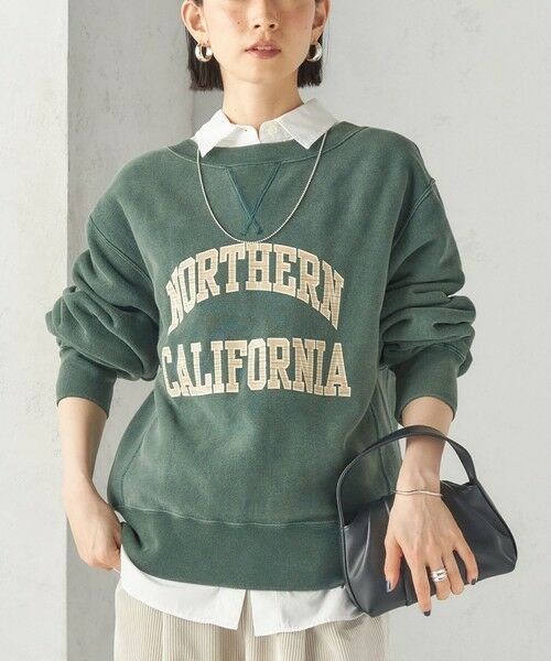 SHIPS / シップス スウェット | 《予約》【SHIPS別注】Champion: リバー スウィーブ ロゴ スウェット（グリーン）