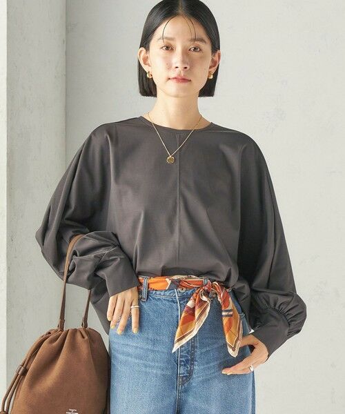 SHIPS / シップス カットソー(半袖以外) | 《予約》〈手洗い可能〉セルロース ポンチ ドルマン プルオーバー | 詳細15