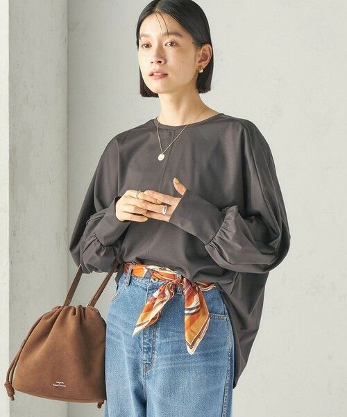SHIPS / シップス カットソー(半袖以外) | 《予約》〈手洗い可能〉セルロース ポンチ ドルマン プルオーバー | 詳細16