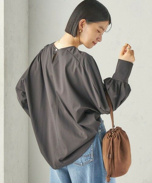 SHIPS / シップス カットソー(半袖以外) | 《予約》〈手洗い可能〉セルロース ポンチ ドルマン プルオーバー | 詳細18