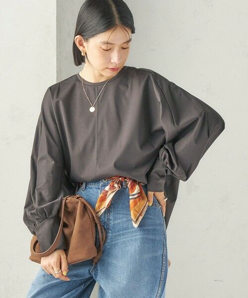 SHIPS / シップス カットソー(半袖以外) | 《予約》〈手洗い可能〉セルロース ポンチ ドルマン プルオーバー | 詳細19