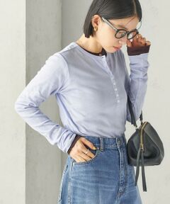 SHIPS / シップス カットソー（半袖以外） | 《予約》【SHIPS別注】miller:シアー ヘンリー ネック ロング スリーブ TEE 26AW