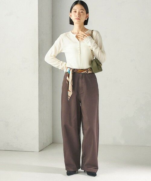 SHIPS / シップス カットソー(半袖以外) | 《予約》【SHIPS別注】miller:シアー ヘンリー ネック ロング スリーブ TEE 26AW | 詳細1
