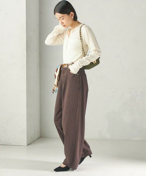 SHIPS / シップス カットソー(半袖以外) | 《予約》【SHIPS別注】miller:シアー ヘンリー ネック ロング スリーブ TEE 26AW | 詳細2