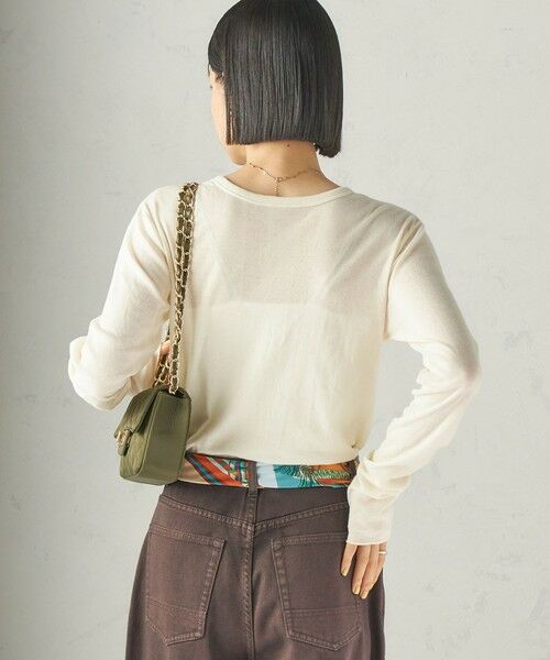 SHIPS / シップス カットソー(半袖以外) | 《予約》【SHIPS別注】miller:シアー ヘンリー ネック ロング スリーブ TEE 26AW | 詳細7