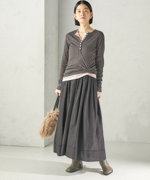 SHIPS / シップス カットソー(半袖以外) | 《予約》【SHIPS別注】miller:シアー ヘンリー ネック ロング スリーブ TEE 26AW | 詳細13