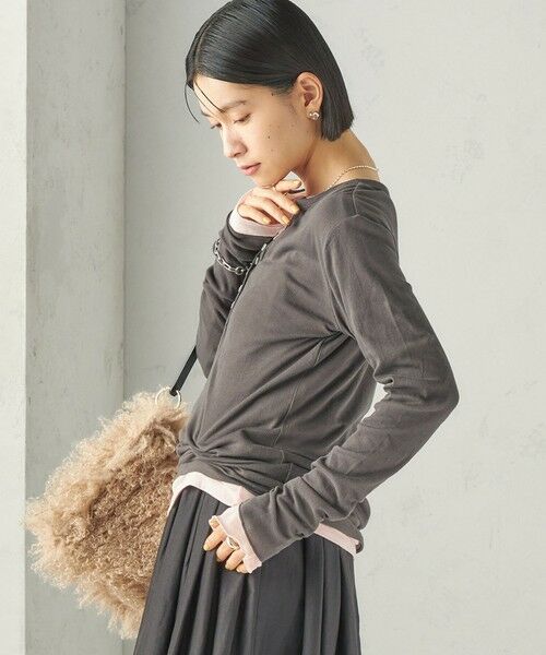 SHIPS / シップス カットソー(半袖以外) | 【SHIPS別注】miller:シアー ヘンリー ネック ロング スリーブ TEE 26AW | 詳細20
