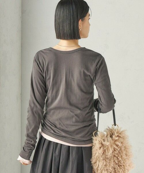 SHIPS / シップス カットソー(半袖以外) | 【SHIPS別注】miller:シアー ヘンリー ネック ロング スリーブ TEE 26AW | 詳細21