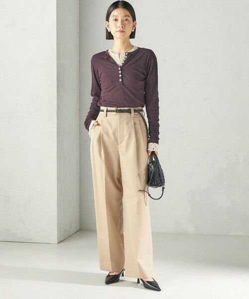 SHIPS / シップス カットソー(半袖以外) | 《予約》【SHIPS別注】miller:シアー ヘンリー ネック ロング スリーブ TEE 26AW | 詳細27