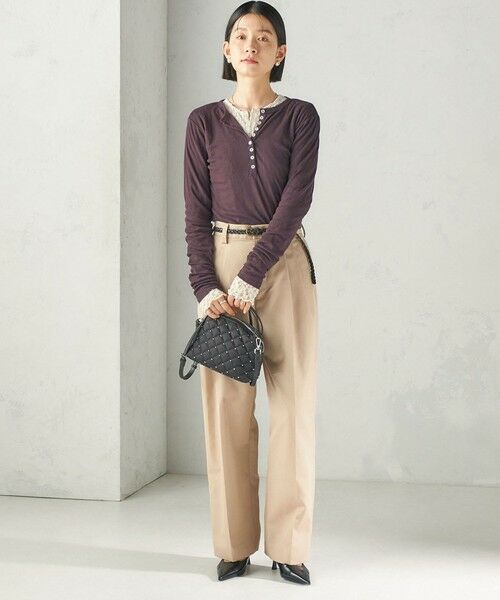 SHIPS / シップス カットソー(半袖以外) | 《予約》【SHIPS別注】miller:シアー ヘンリー ネック ロング スリーブ TEE 26AW | 詳細28