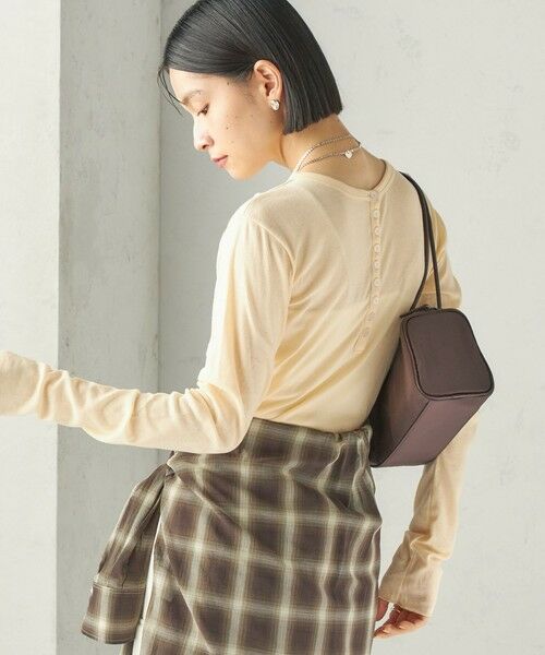 SHIPS / シップス カットソー(半袖以外) | 《予約》【SHIPS別注】miller:シアー ヘンリー ネック ロング スリーブ TEE 26AW(クリーム)