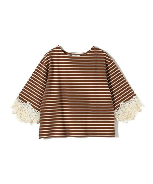 SHIPS / シップス カットソー（半袖以外） | 《予約》〈手洗い可能〉ボーダー 袖 レース ワイド プルオーバー | 詳細18