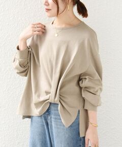 SHIPS / シップス カットソー（半袖以外） | 《予約》【WEB限定】〈手洗い可能〉裾 ツイスト デザイン ポンチ ロング スリーブ プルオーバー
