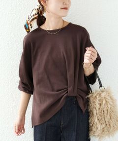SHIPS / シップス カットソー（半袖以外） | 《予約》【WEB限定】〈手洗い可能〉裾 ツイスト デザイン ポンチ ロング スリーブ プルオーバー