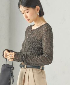 SHIPS / シップス カットソー（半袖以外） | 《予約》〈手洗い可能〉シュリンク レース ヘンリーネック 2WAY プルオーバー