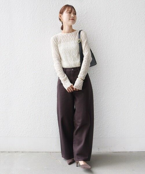 SHIPS / シップス カットソー（半袖以外） | 《予約》〈手洗い可能〉シュリンク レース ヘンリーネック 2WAY プルオーバー | 詳細15