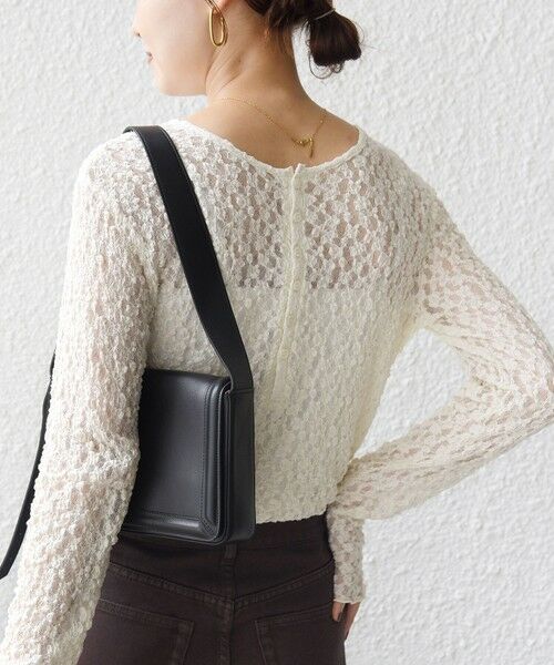 SHIPS / シップス カットソー（半袖以外） | 《予約》〈手洗い可能〉シュリンク レース ヘンリーネック 2WAY プルオーバー | 詳細20