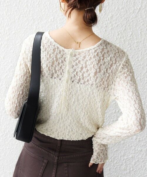SHIPS / シップス カットソー（半袖以外） | 《予約》〈手洗い可能〉シュリンク レース ヘンリーネック 2WAY プルオーバー | 詳細21