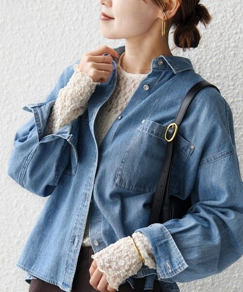 SHIPS / シップス カットソー（半袖以外） | 《予約》〈手洗い可能〉シュリンク レース ヘンリーネック 2WAY プルオーバー | 詳細24