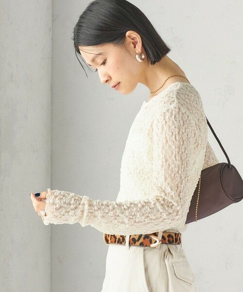 SHIPS / シップス カットソー（半袖以外） | 《予約》〈手洗い可能〉シュリンク レース ヘンリーネック 2WAY プルオーバー | 詳細6