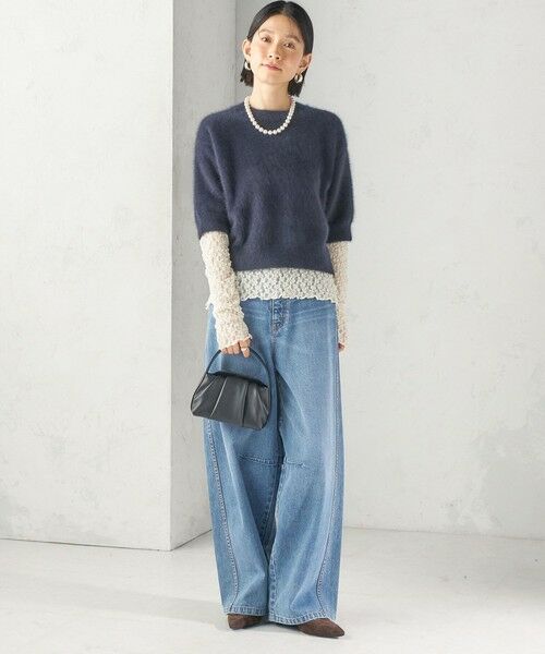SHIPS / シップス カットソー（半袖以外） | 《予約》〈手洗い可能〉シュリンク レース ヘンリーネック 2WAY プルオーバー | 詳細9