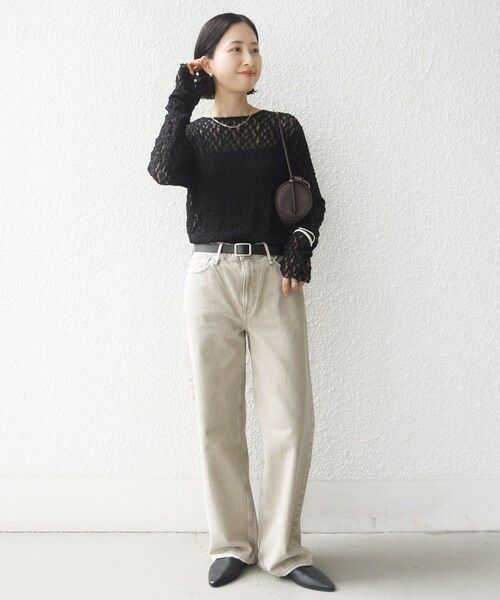 SHIPS / シップス カットソー（半袖以外） | 《予約》〈手洗い可能〉シュリンク レース ヘンリーネック 2WAY プルオーバー | 詳細28