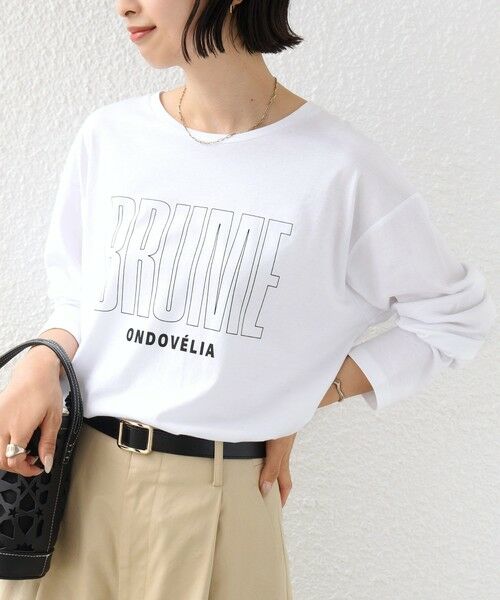 SHIPS / シップス カットソー（半袖以外） | 《予約》メルティ コットン ロゴ ロング スリーブ TEE | 詳細4