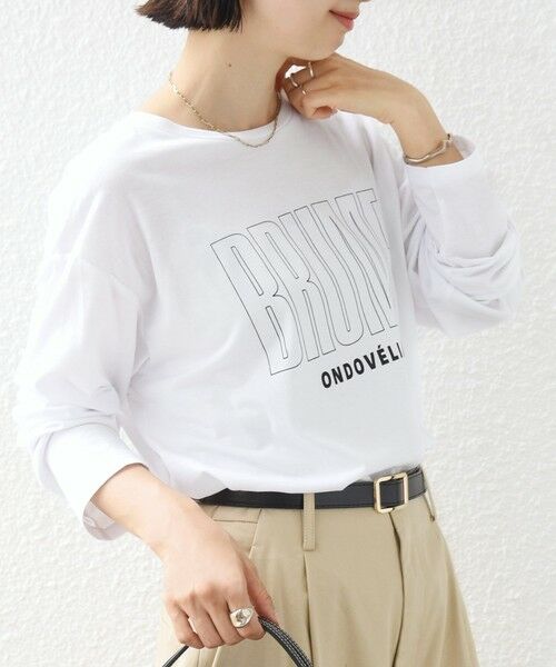 SHIPS / シップス カットソー（半袖以外） | 《予約》メルティ コットン ロゴ ロング スリーブ TEE | 詳細5