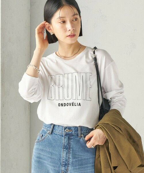 SHIPS / シップス カットソー（半袖以外） | 《予約》メルティ コットン ロゴ ロング スリーブ TEE | 詳細9