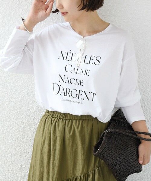 SHIPS / シップス カットソー（半袖以外） | 《予約》メルティ コットン ロゴ ロング スリーブ TEE | 詳細22