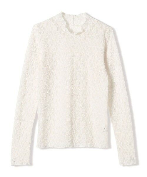 SHIPS / シップス カットソー | 《予約》〈手洗い可能〉フラワー ストレッチ レース ハイネック トップス | 詳細15