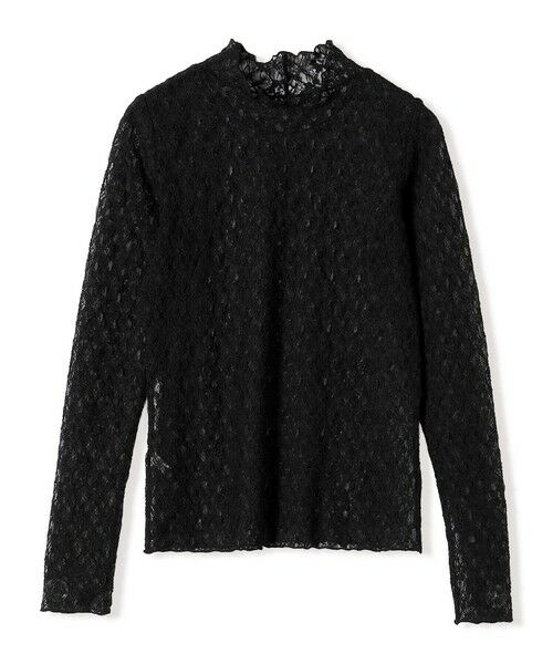 SHIPS / シップス カットソー | 《予約》〈手洗い可能〉フラワー ストレッチ レース ハイネック トップス | 詳細27