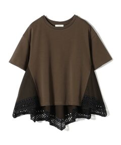 SHIPS / シップス カットソー | 〈手洗い可能〉DEPEND ポンチ トリム レース ドッキング プルオーバー