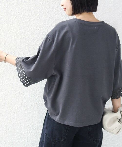SHIPS / シップス Tシャツ | 《予約》フラワー モチーフ カットワーク レース ショート スリーブ TEE | 詳細14