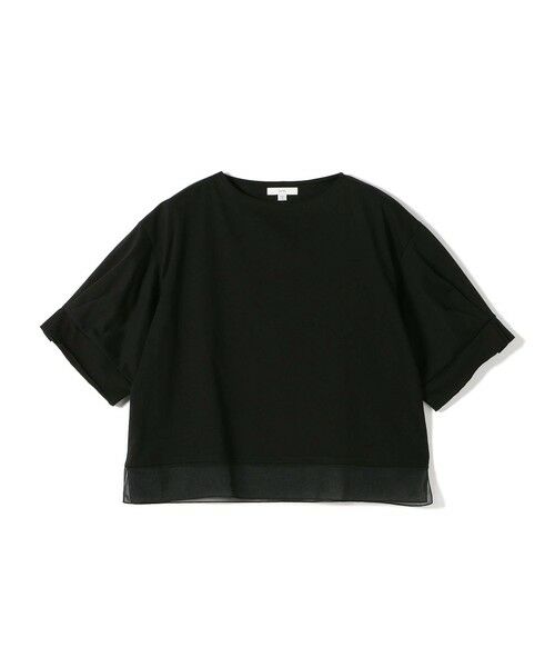 SHIPS / シップス カットソー | 〈手洗い可能〉シアー コンビ 袖 タック デザイン プルオーバー | 詳細15