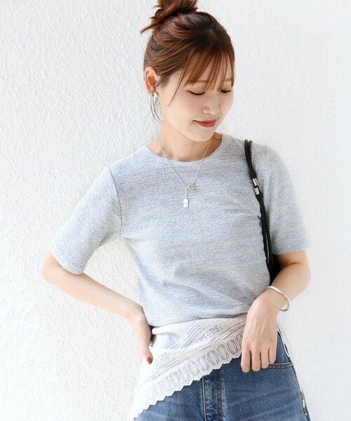 SHIPS / シップス Tシャツ | ランダム  パイル コンパクト TEE（ライトブルー）