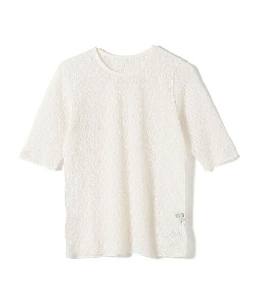 SHIPS / シップス カットソー | 〈手洗い可能〉ストレッチ フラワー レース TEE | 詳細8
