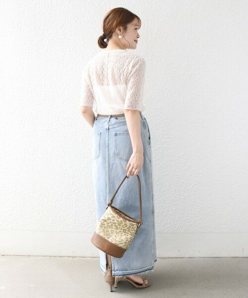SHIPS / シップス カットソー | 〈手洗い可能〉ストレッチ フラワー レース TEE | 詳細3