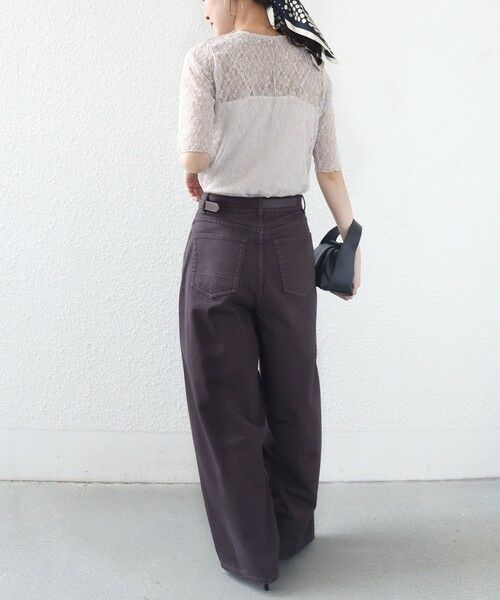SHIPS / シップス カットソー | 〈手洗い可能〉ストレッチ フラワー レース TEE | 詳細11