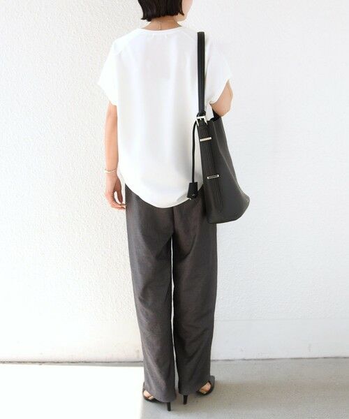 SHIPS / シップス カットソー | 〈接触冷感/UVカット/吸水速乾〉ジョーゼット サイド タック フォルム スリーブ プルオーバー | 詳細3