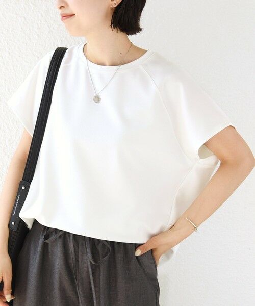 SHIPS / シップス カットソー | 〈接触冷感/UVカット/吸水速乾〉ジョーゼット サイド タック フォルム スリーブ プルオーバー | 詳細4
