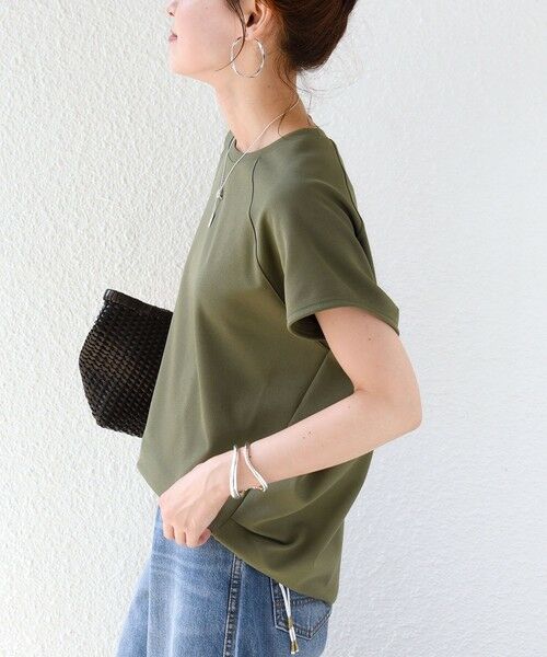 SHIPS / シップス カットソー | 〈接触冷感/UVカット/吸水速乾〉ジョーゼット サイド タック フォルム スリーブ プルオーバー | 詳細13