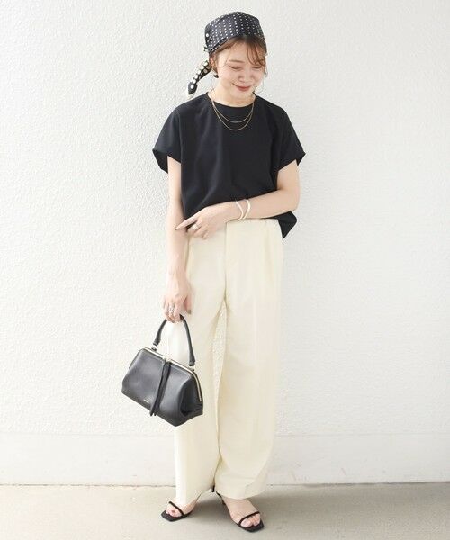 SHIPS / シップス カットソー | 〈接触冷感/UVカット/吸水速乾〉ジョーゼット サイド タック フォルム スリーブ プルオーバー | 詳細23